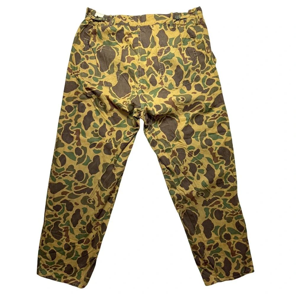 Vintage Frog Skin Camo Fatigue Pants Mens L Duck Military Lightweight‎ Hong Kong
